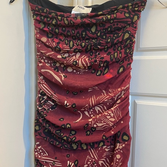Fuzzi Strapless Animal Print Dress NWT Size Large - Picture 2 of 5